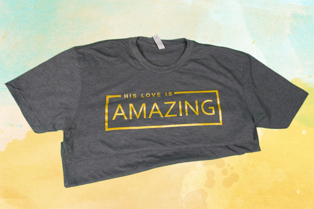 GARRETT TEMPLE COLLECTION: Charcoal-Gold Amazing T-Shirt