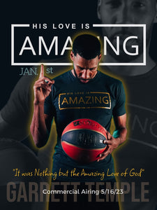 GARRETT TEMPLE COLLECTION: Charcoal-Gold Amazing T-Shirt