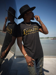 ANTHONY HAMILTON COLLECTION: Black/Gold Amazing T-Shirt